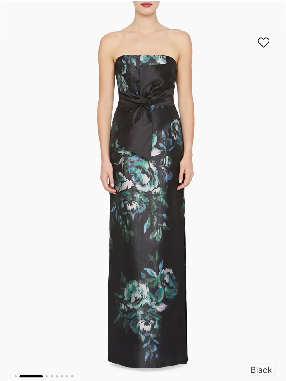 Kay Unger Constance Floral Mikado Column Gown